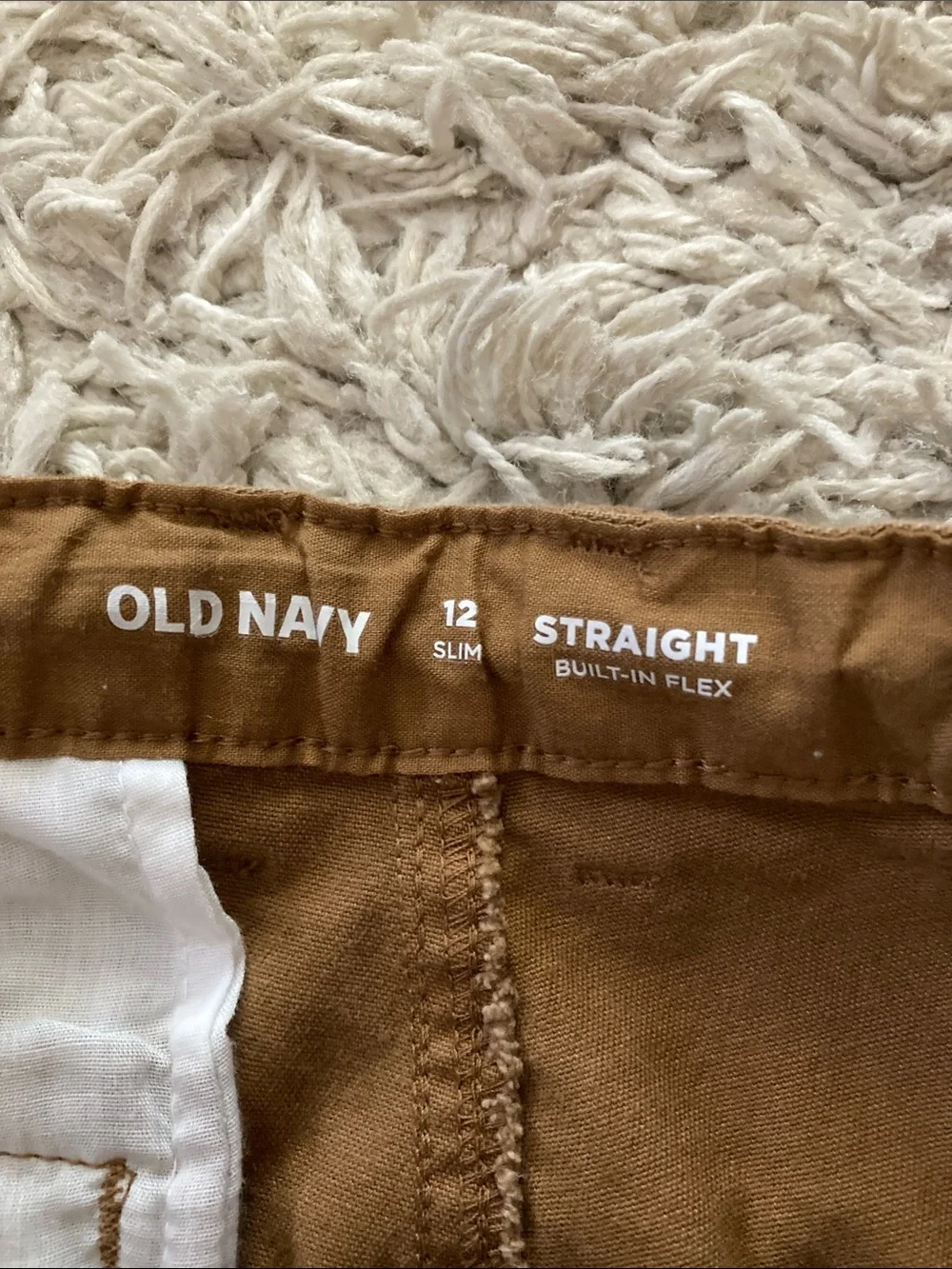 Old Navy Tan and Navy Pants Set Size 12 Slim